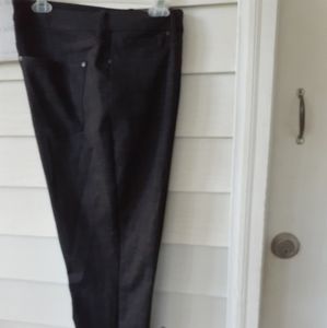 Gray pinstriped pants